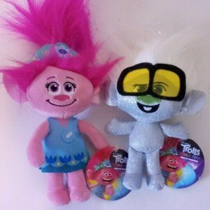 NEW Trolls World Tour Plush Set- Poppy & Diamond WITH TAGS Dreamworks Universal